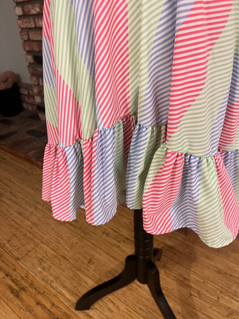 Habitual Girl Striped Sundress in Pink, Blue, and Lime - Picture 3 of 7